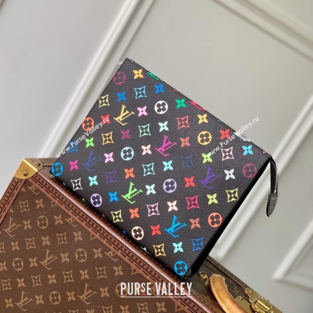 Louis Vuitton LV x TM Toiletry Pouch in Multicolored Monogram Canvas M13746 Black 2025 (K-25010206)