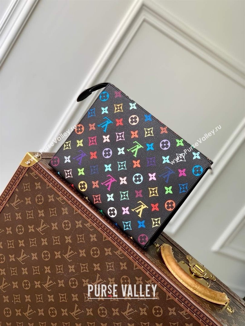 Louis Vuitton LV x TM Toiletry Pouch in Multicolored Monogram Canvas M13746 Black 2025 (K-25010206)