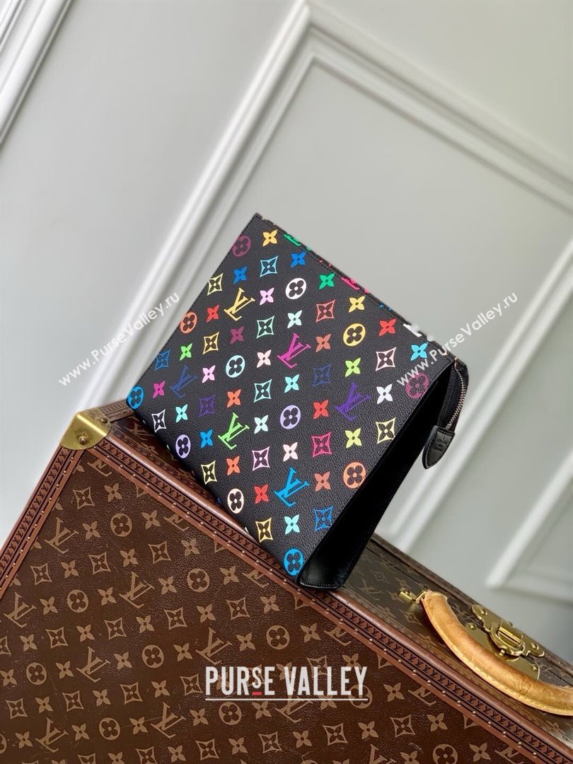 Louis Vuitton LV x TM Toiletry Pouch in Multicolored Monogram Canvas M13746 Black 2025 (K-25010206)