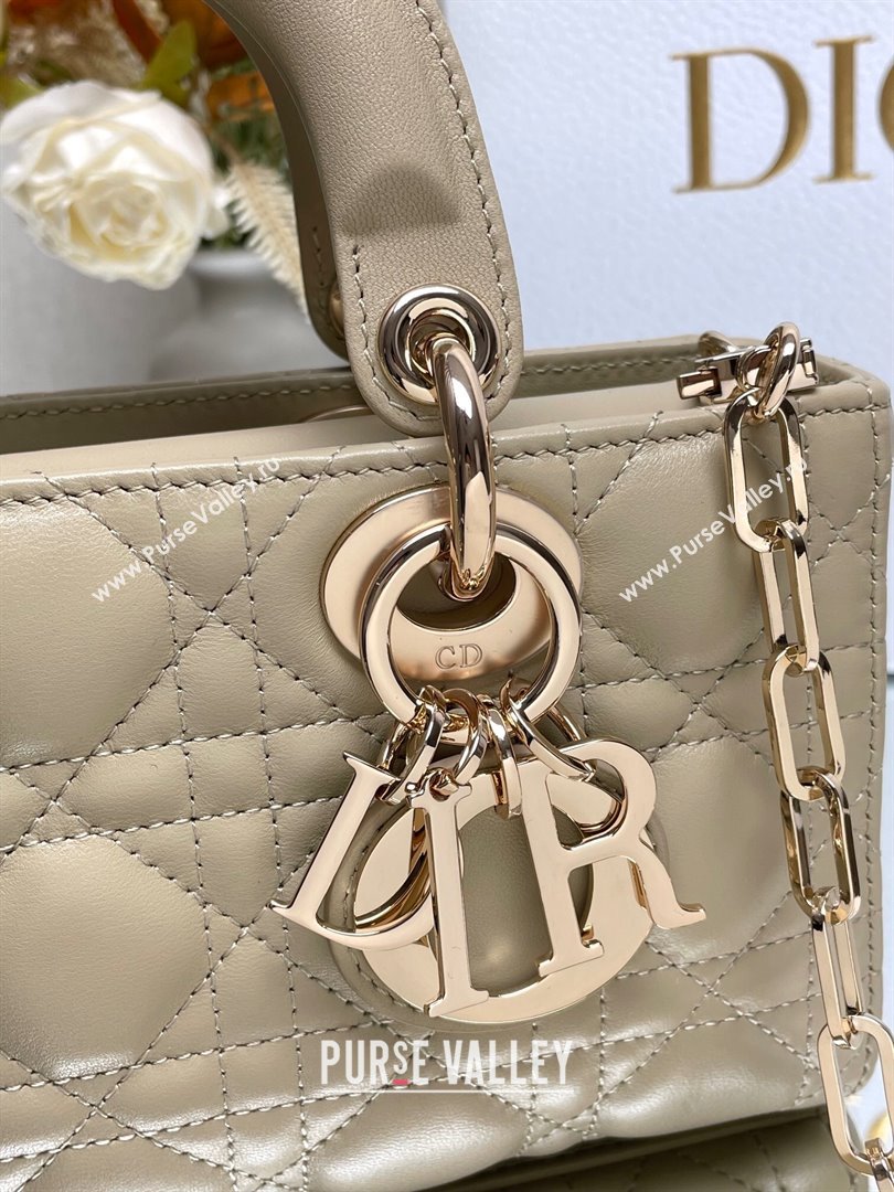Dior Lady D-Joy Small Bag in Cannage Lambskin Beige 2025 M9250 (XXG-250806066)