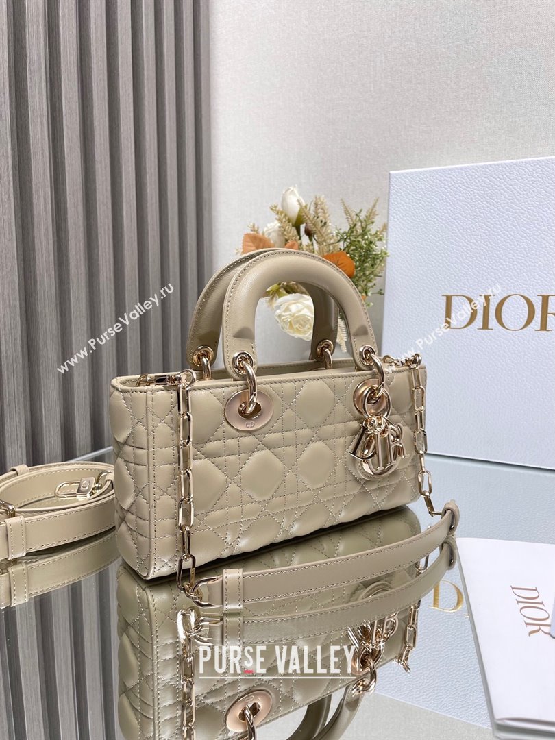 Dior Lady D-Joy Small Bag in Cannage Lambskin Beige 2025 M9250 (XXG-250806066)