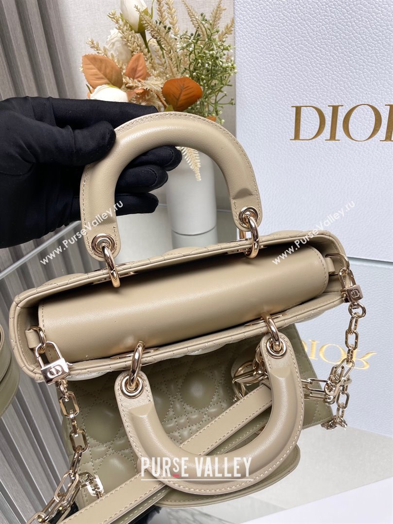 Dior Lady D-Joy Small Bag in Cannage Lambskin Beige 2025 M9250 (XXG-250806066)