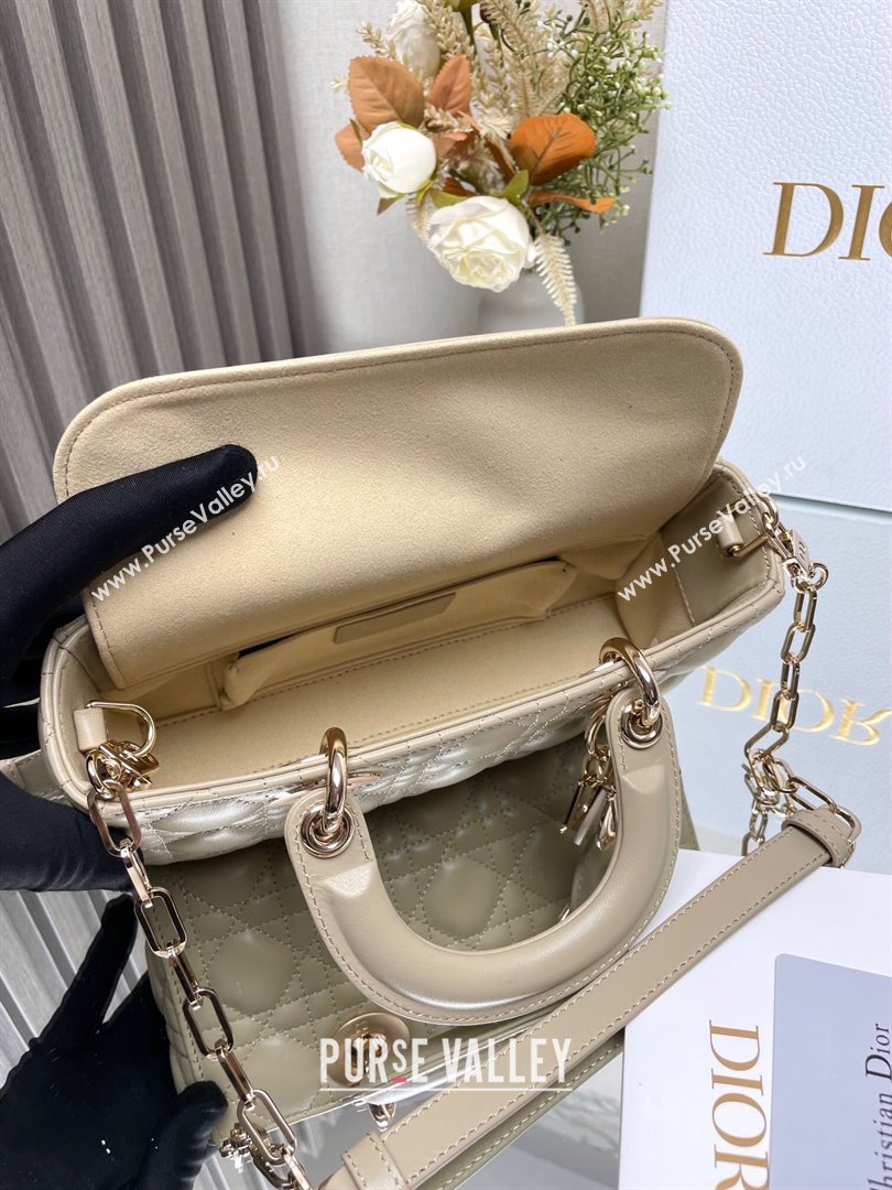 Dior Lady D-Joy Small Bag in Cannage Lambskin Beige 2025 M9250 (XXG-250806066)