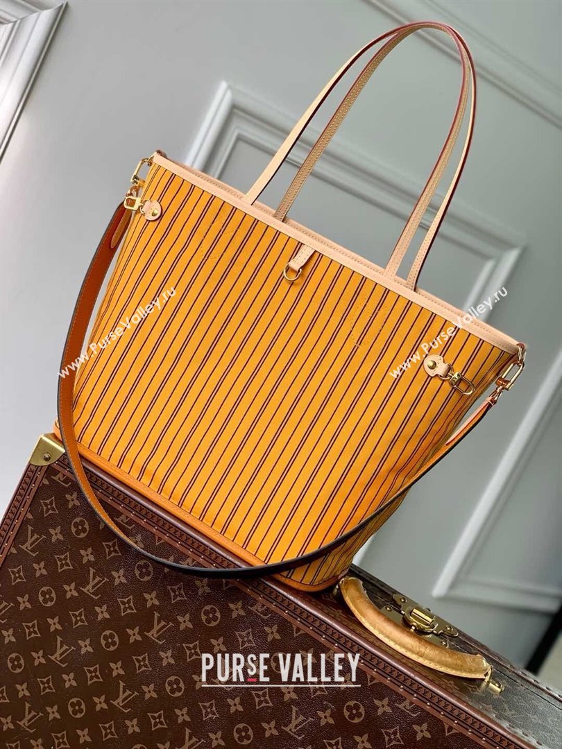 Louis Vuitton Neverfull Inside Out MM Tote Bag M11947 Monogram Canvas/Yellow 2024 (K-25010207)