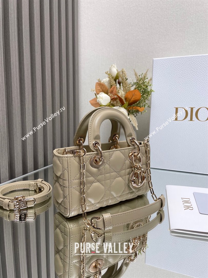 Dior Lady D-Joy Micro Bag in Cannage Lambskin Beige2 2025 M9250 (XXG-250806079)