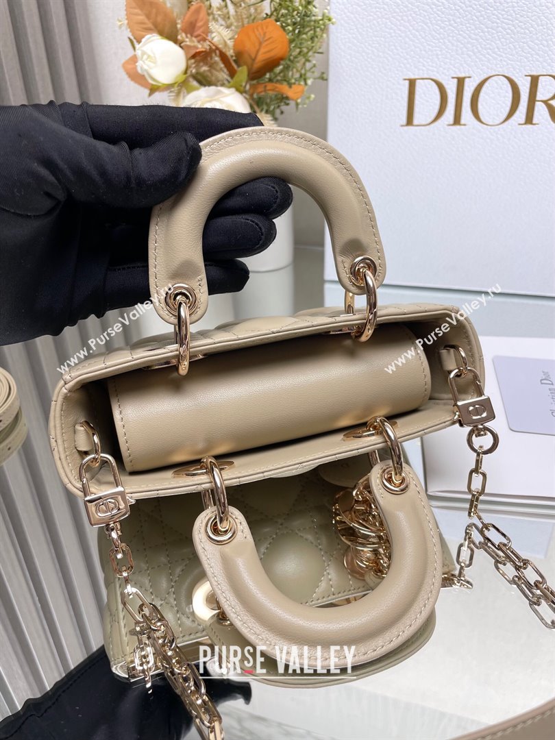 Dior Lady D-Joy Micro Bag in Cannage Lambskin Beige2 2025 M9250 (XXG-250806079)