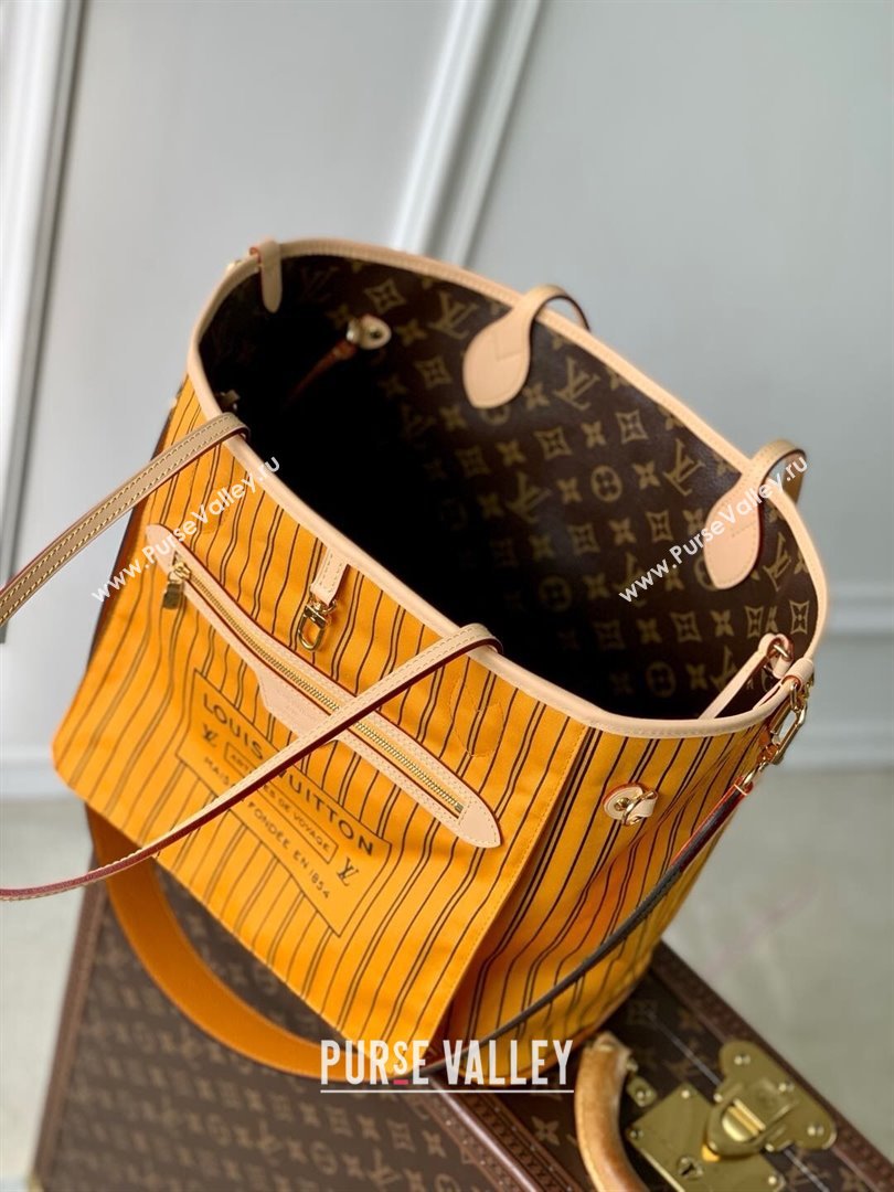 Louis Vuitton Neverfull Inside Out MM Tote Bag M11947 Monogram Canvas/Yellow 2024 (K-25010207)