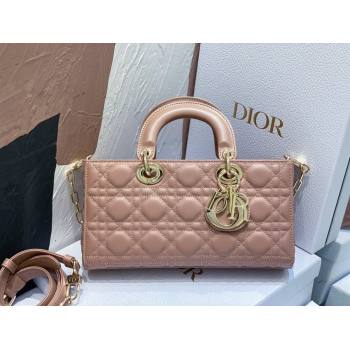 Dior Lady D-Joy Medium Bag in Cannage Lambskin Dusty Pink 2025 M9250 (XXG-250806058)