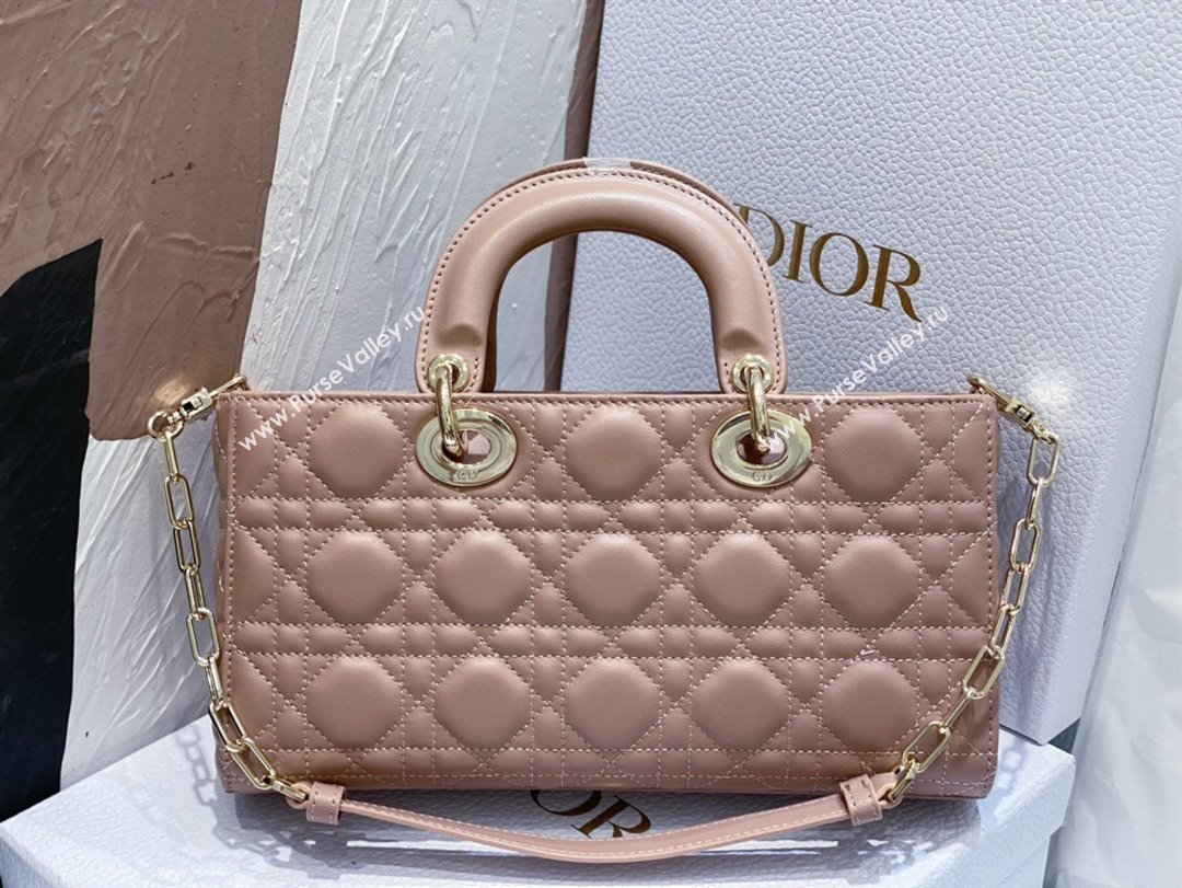 Dior Lady D-Joy Medium Bag in Cannage Lambskin Dusty Pink 2025 M9250 (XXG-250806058)