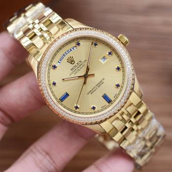 Rolex Crystals Watch 41mm Gold/Gold 2024 (XZ-24072522)