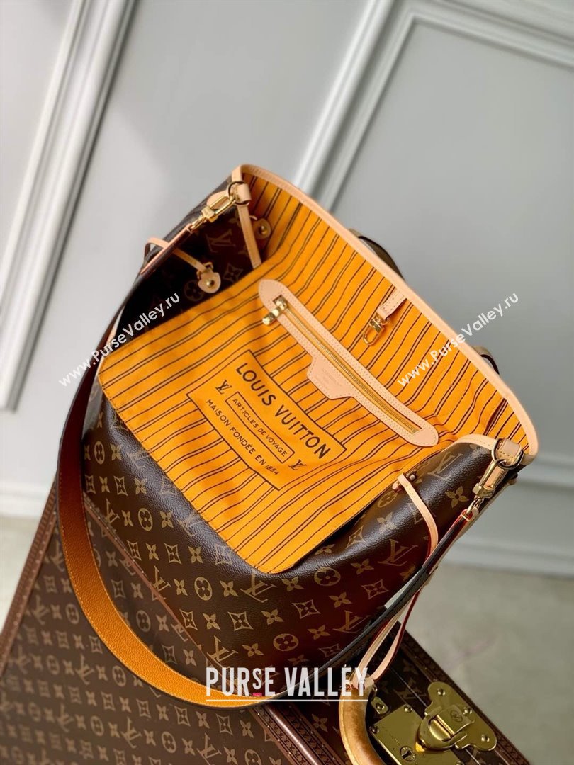 Louis Vuitton Neverfull Inside Out MM Tote Bag M11947 Monogram Canvas/Yellow 2024 (K-25010207)