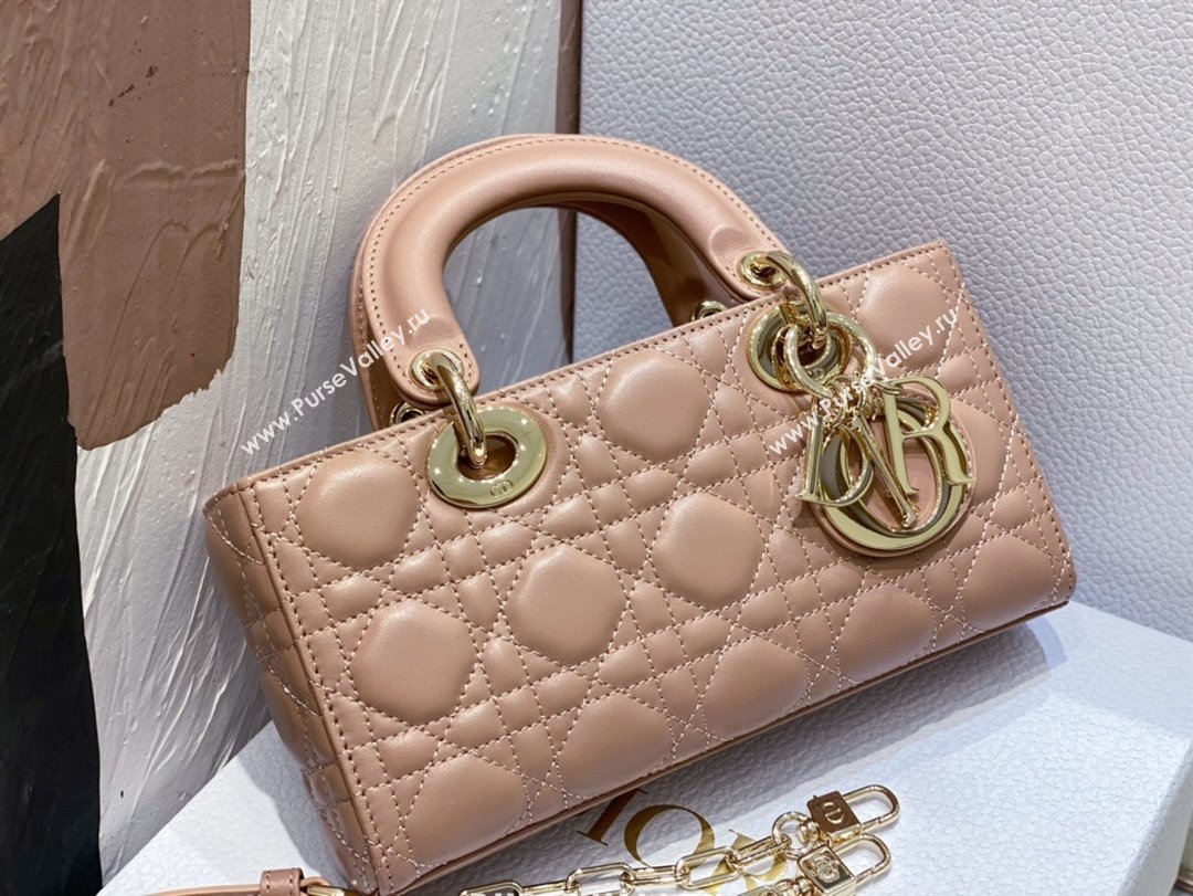 Dior Lady D-Joy Small Bag in Cannage Lambskin Dusty Pink 2025 M9250 (XXG-250806067)
