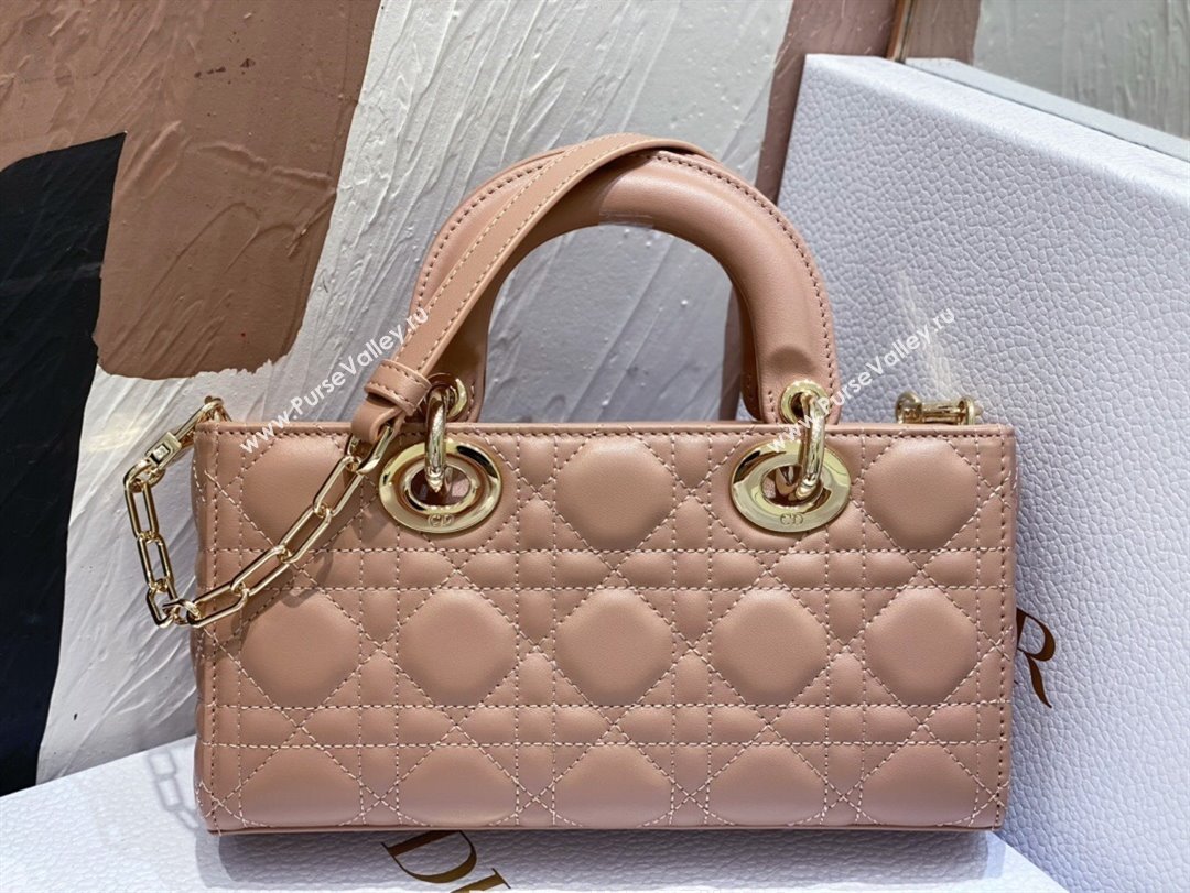 Dior Lady D-Joy Small Bag in Cannage Lambskin Dusty Pink 2025 M9250 (XXG-250806067)