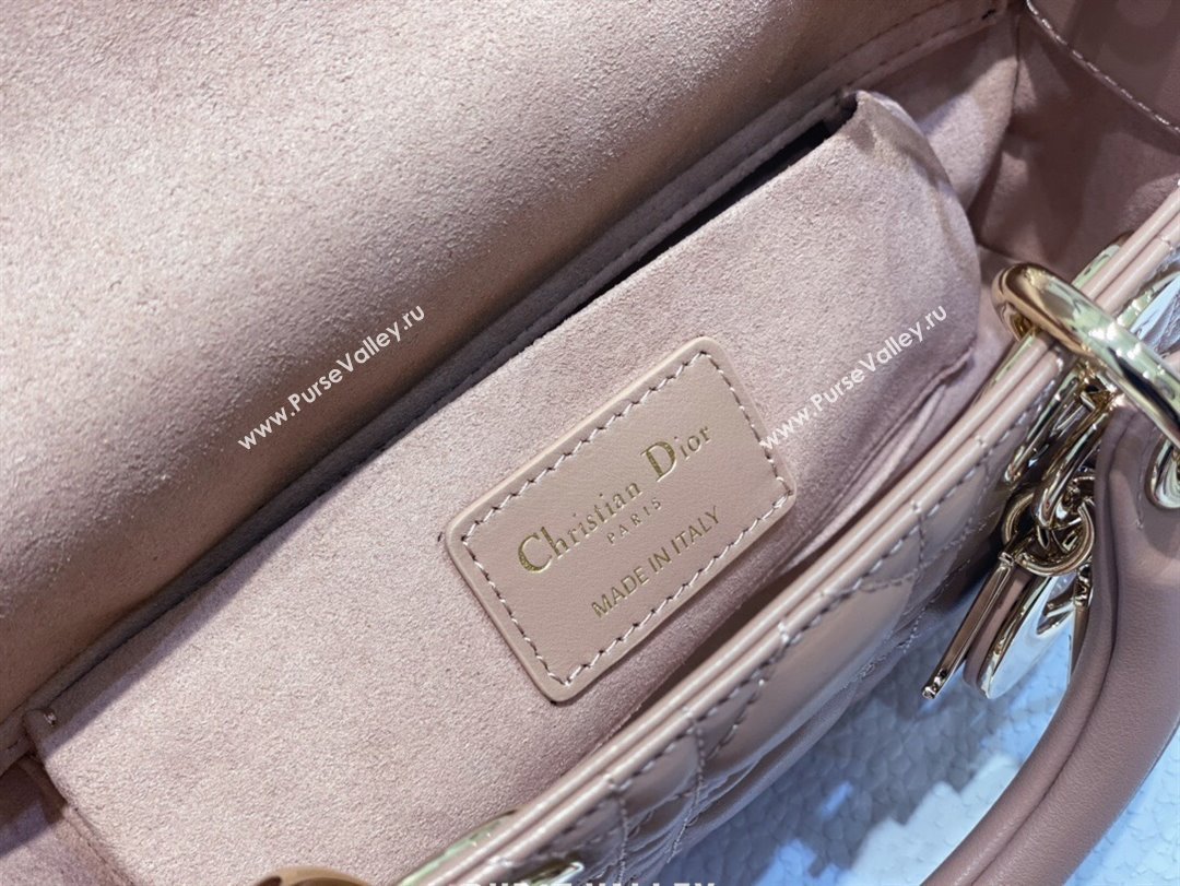 Dior Lady D-Joy Small Bag in Cannage Lambskin Dusty Pink 2025 M9250 (XXG-250806067)