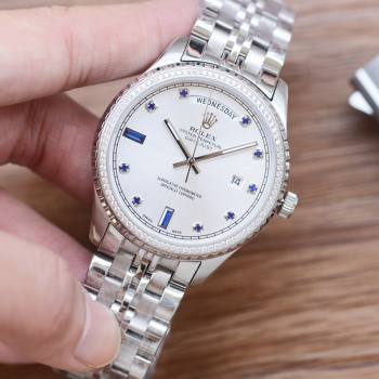 Rolex Crystals Watch 41mm Silver/White 07 2024 (XZ-24072530)