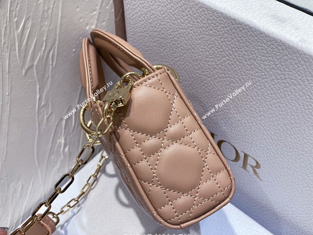 Dior Lady D-Joy Micro Bag in Cannage Lambskin Dusty Pink 2025 M9250 (XXG-250806080)