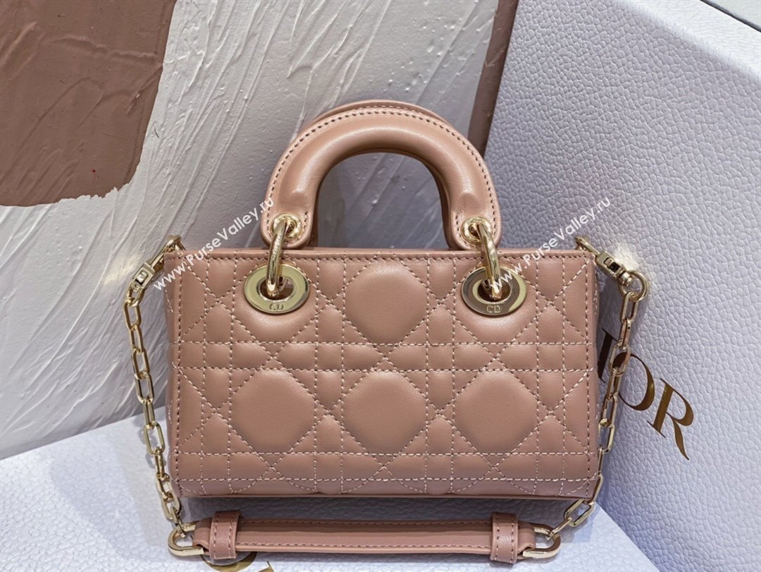 Dior Lady D-Joy Micro Bag in Cannage Lambskin Dusty Pink 2025 M9250 (XXG-250806080)