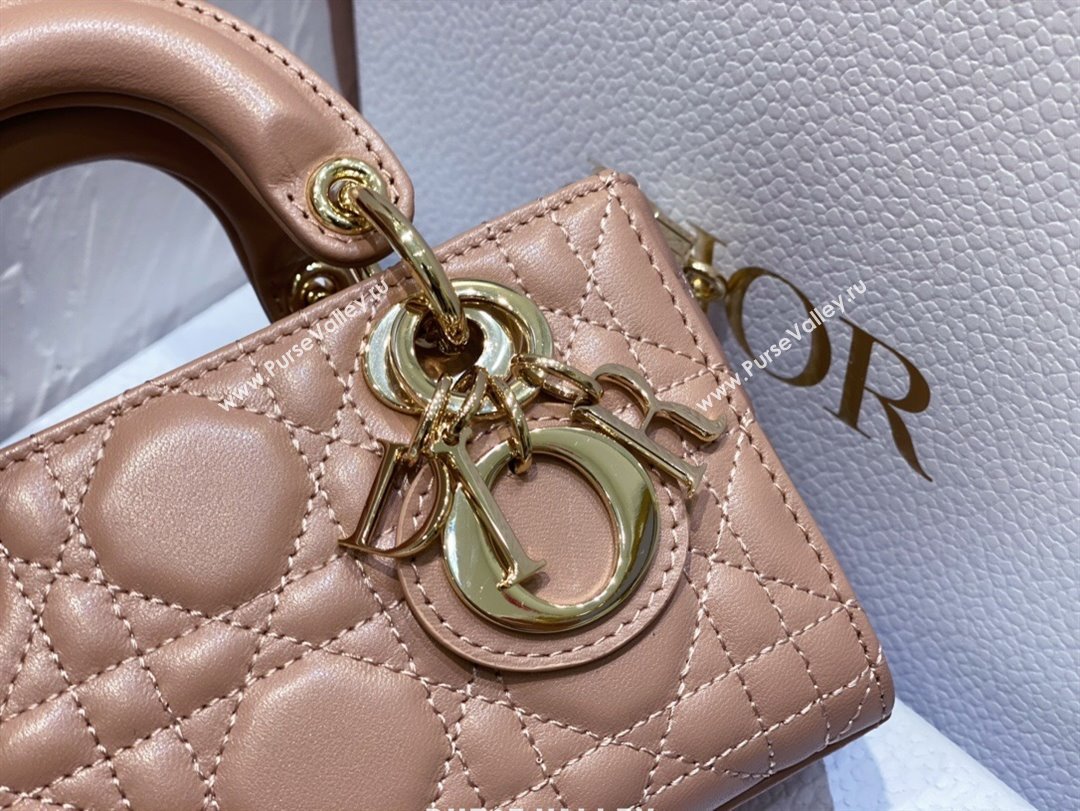 Dior Lady D-Joy Micro Bag in Cannage Lambskin Dusty Pink 2025 M9250 (XXG-250806080)