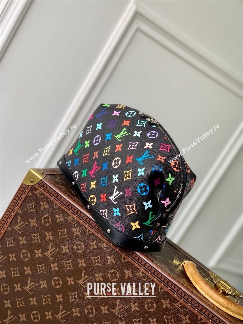 Louis Vuitton LV x TM Cosmetic Pouch GM in Multicolored Canvas M3743 Black 2025 (K-25010210)