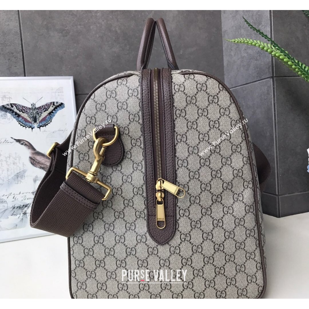 Gucci GG Canvas Duffle Travel Bag 547959 Beige 2021 (DLH-21090321)