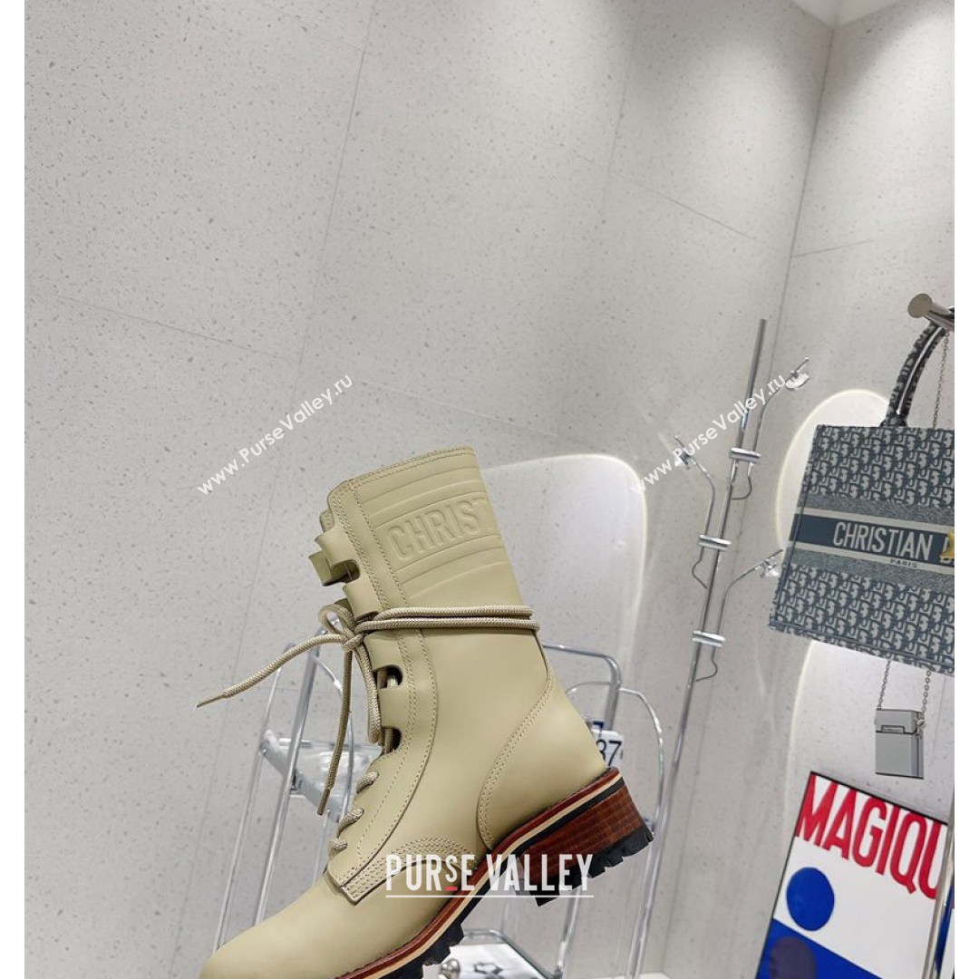 Dior D-Major Calfskin Ankle Boots Beige 2021 (MD-21081035)