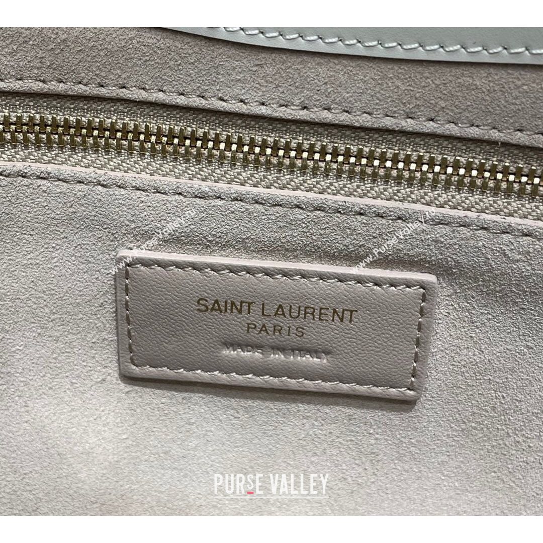 Saint Laurent LE 5 À 7 Hobo Bag in Smooth Calfskin 657228 Off-white 2021 (JUND-210823051)