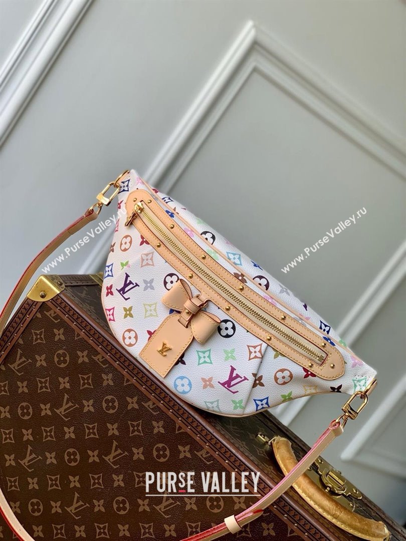 Louis Vuitton LV x TM High Rise Bumbag in Multicolored Monogram Canvas M13660 White 2025 (K-25010211)