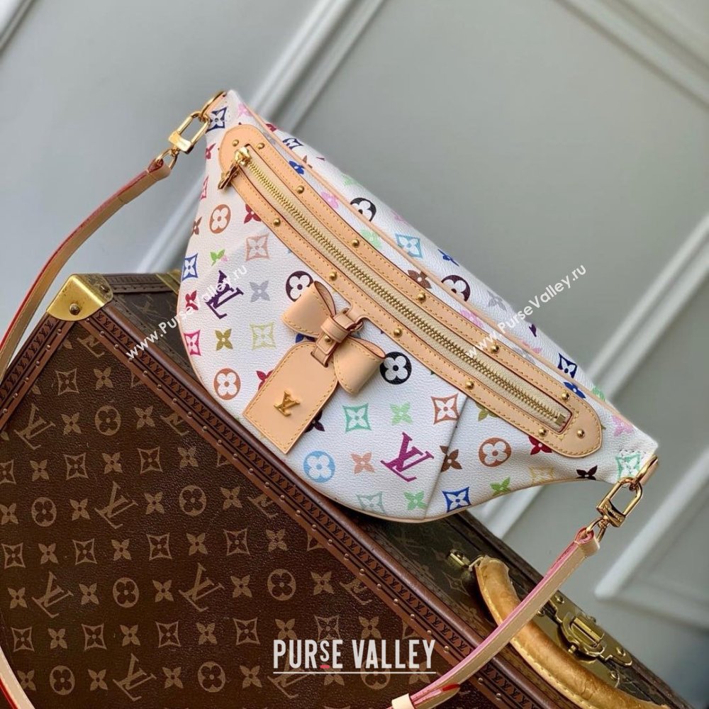 Louis Vuitton LV x TM High Rise Bumbag in Multicolored Monogram Canvas M13660 White 2025 (K-25010211)