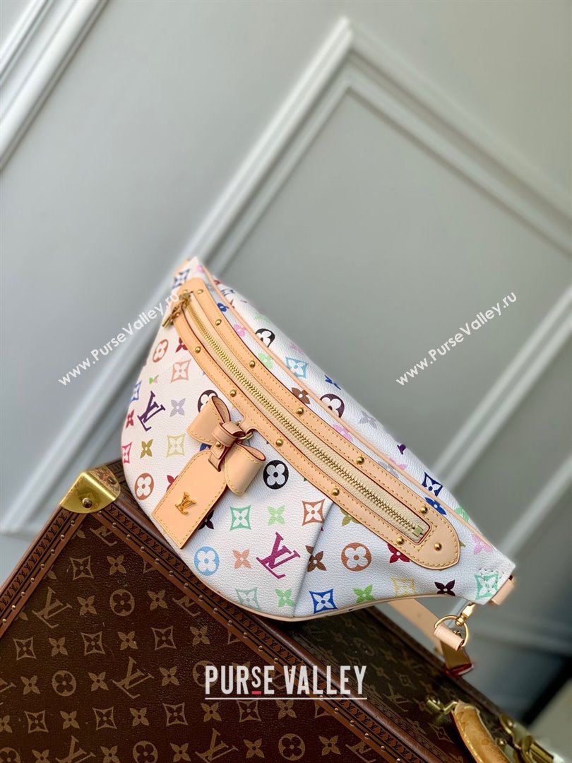 Louis Vuitton LV x TM High Rise Bumbag in Multicolored Monogram Canvas M13660 White 2025 (K-25010211)