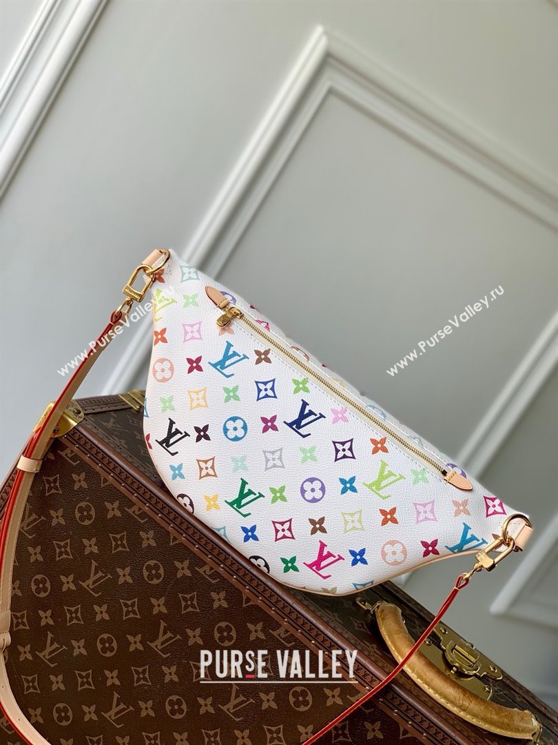 Louis Vuitton LV x TM High Rise Bumbag in Multicolored Monogram Canvas M13660 White 2025 (K-25010211)