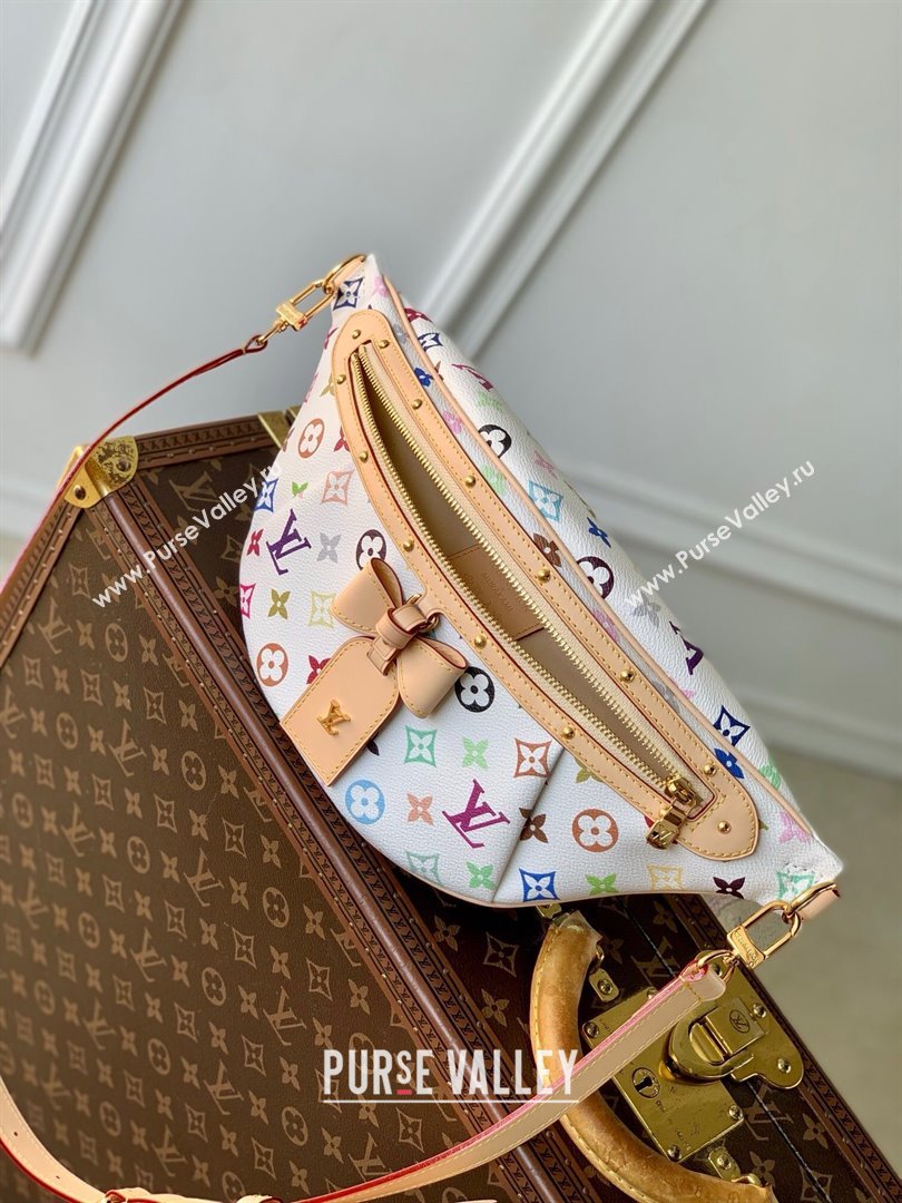 Louis Vuitton LV x TM High Rise Bumbag in Multicolored Monogram Canvas M13660 White 2025 (K-25010211)