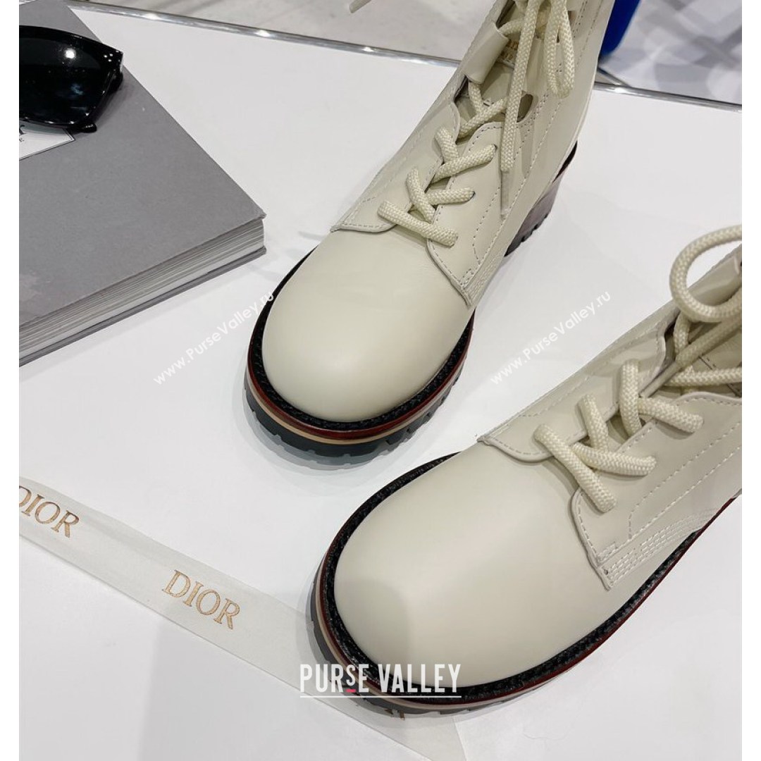 Dior D-Major Calfskin Ankle Boots White 2021 (MD-21081037)