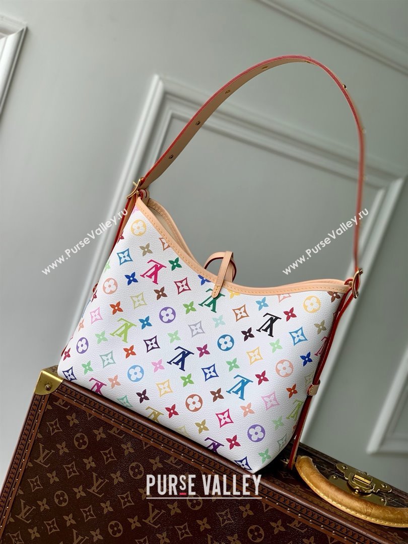 Louis Vuitton LV x TM CarryAll PM Bag in Multicolored Monogram Canvas M13661 White 2025 (K-25010212)