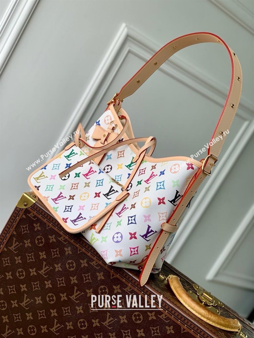 Louis Vuitton LV x TM CarryAll PM Bag in Multicolored Monogram Canvas M13661 White 2025 (K-25010212)