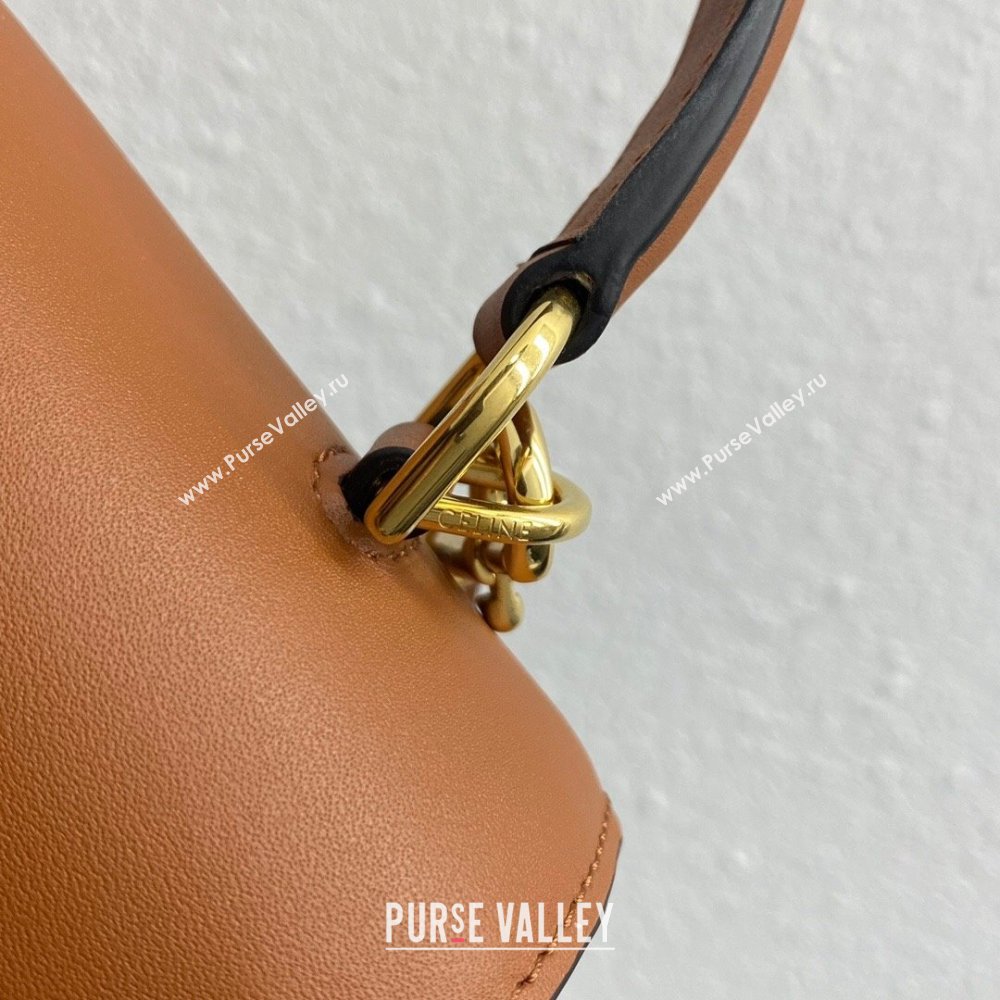 Celine Small 16 Bag in Calfskin with Two Strap 188003 Tan 2024(Top) (SWW-24060601)