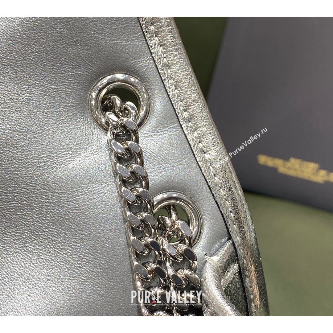 Saint Laurent Baby Niki Chain Bag in Leather 533037/583566 Silver 2021 TOP (JUND-210823052)