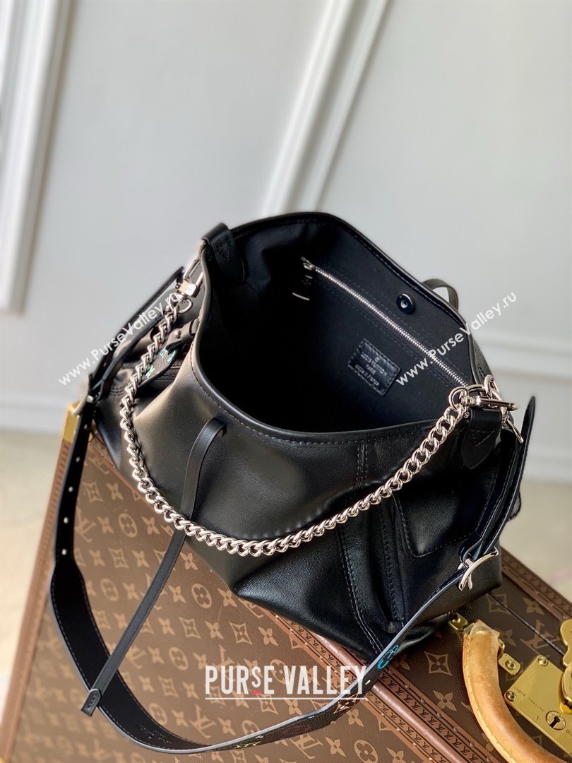 Louis Vuitton CarryAll Cargo Vibe PM Bag in Black Lambskin M24861 2025 (K-25010213)