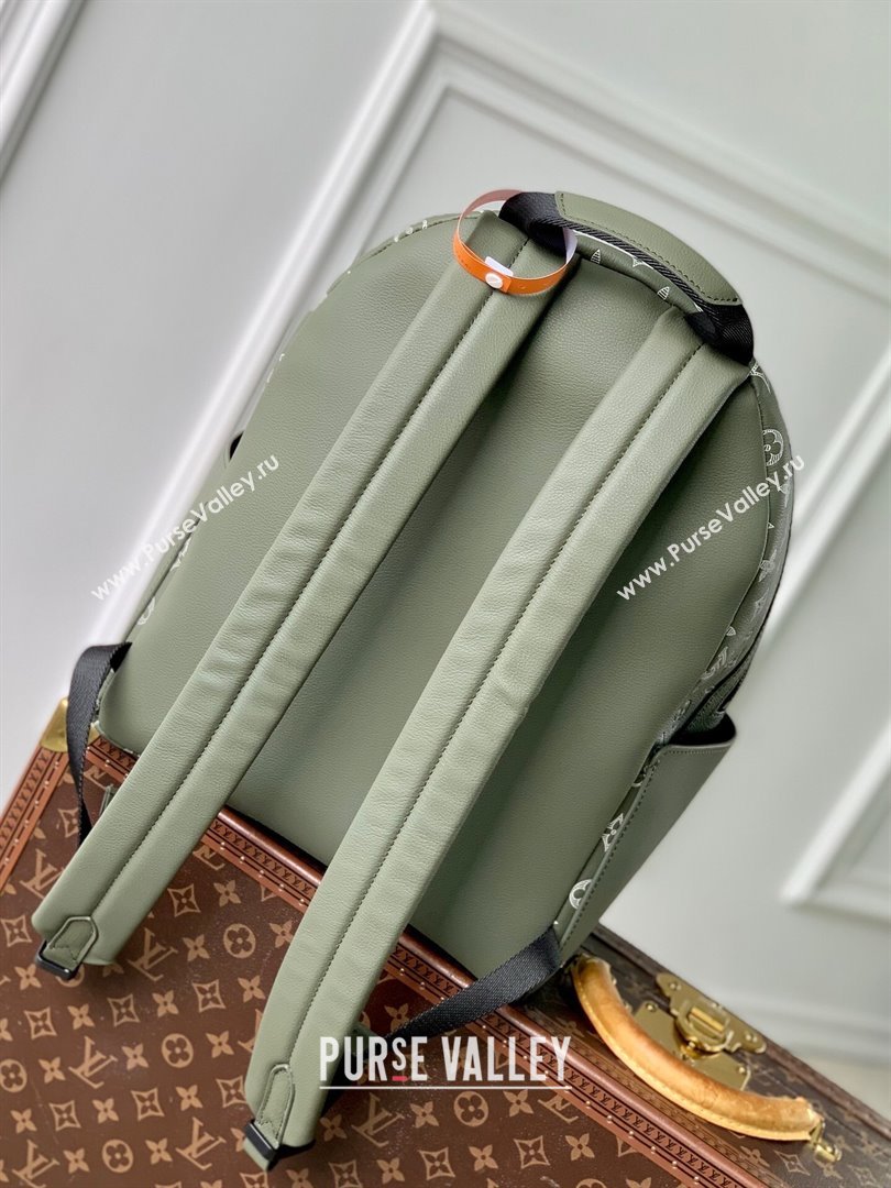 Louis Vuitton Discovery Backpack PM in Olive Green Monogram Shadow Embossed Calf Leather M12463 2025 (K-25010301)