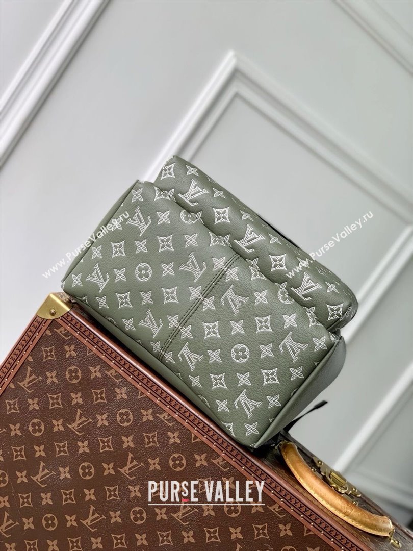 Louis Vuitton Discovery Backpack PM in Olive Green Monogram Shadow Embossed Calf Leather M12463 2025 (K-25010301)