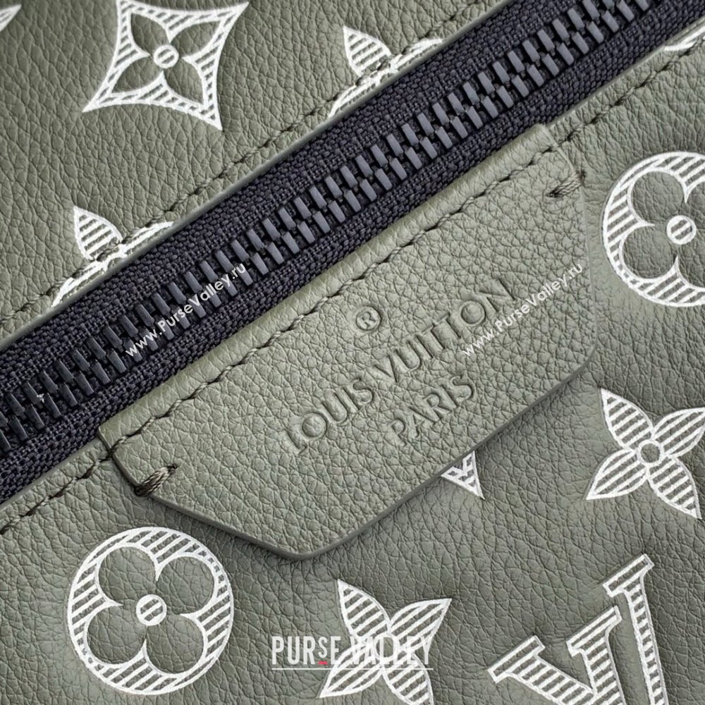 Louis Vuitton Discovery Backpack PM in Olive Green Monogram Shadow Embossed Calf Leather M12463 2025 (K-25010301)