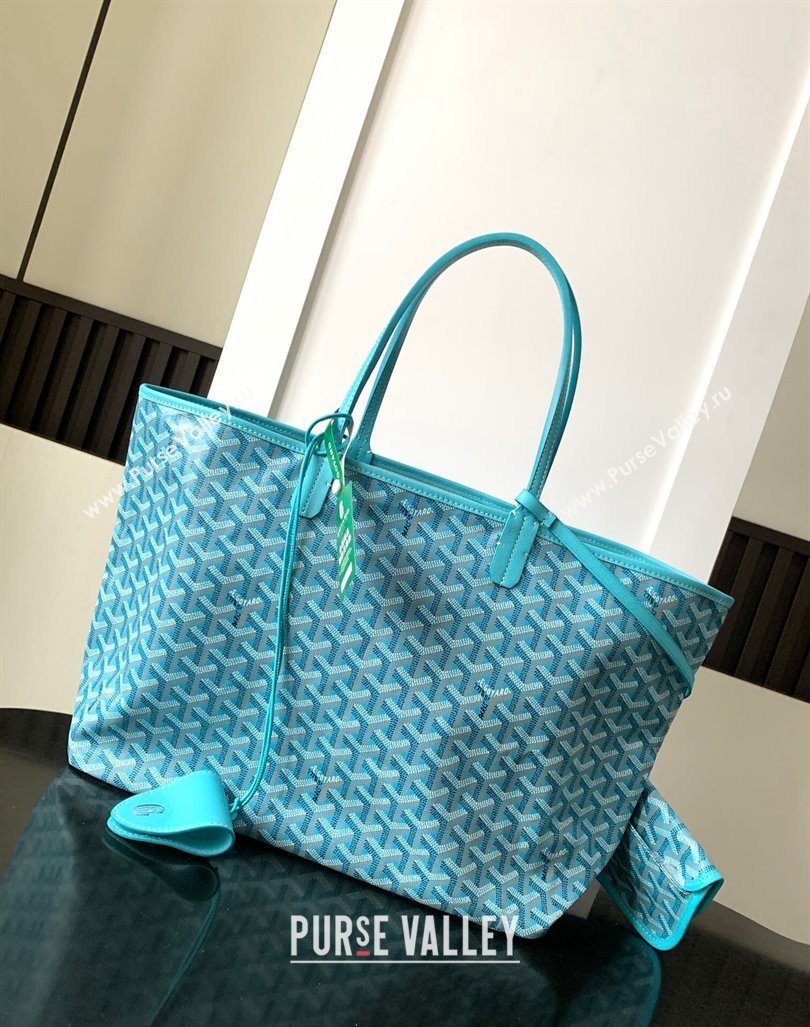 Goyard Saint Louis PM Tote Bag Turquoise Blue 2024 020146M (ZHANG-240920104)