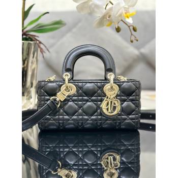 Dior Lady D-Joy Small Bag in Cannage Lambskin Black/Gold 2025 M9250 (XXG-250806072)