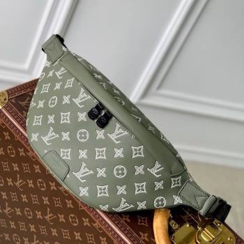 Louis Vuitton Discovery Bumbag Bag in in Olive Green Monogram Shadow Embossed Calf Leather M12508 2025 (K-25010302)