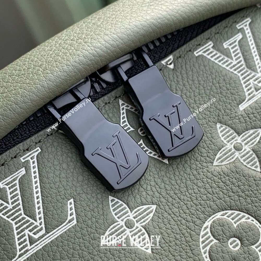 Louis Vuitton Discovery Bumbag Bag in in Olive Green Monogram Shadow Embossed Calf Leather M12508 2025 (K-25010302)