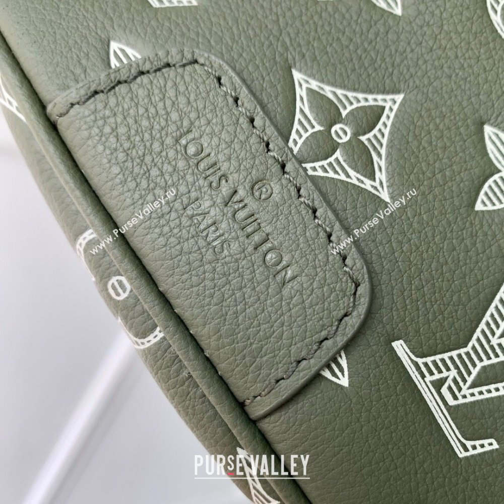 Louis Vuitton Discovery Bumbag Bag in in Olive Green Monogram Shadow Embossed Calf Leather M12508 2025 (K-25010302)