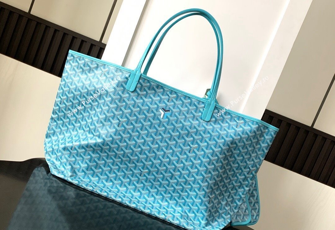 Goyard Saint Louis GM Tote Bag Turquoise Blue 2024 020146L (ZHANG-240920105)