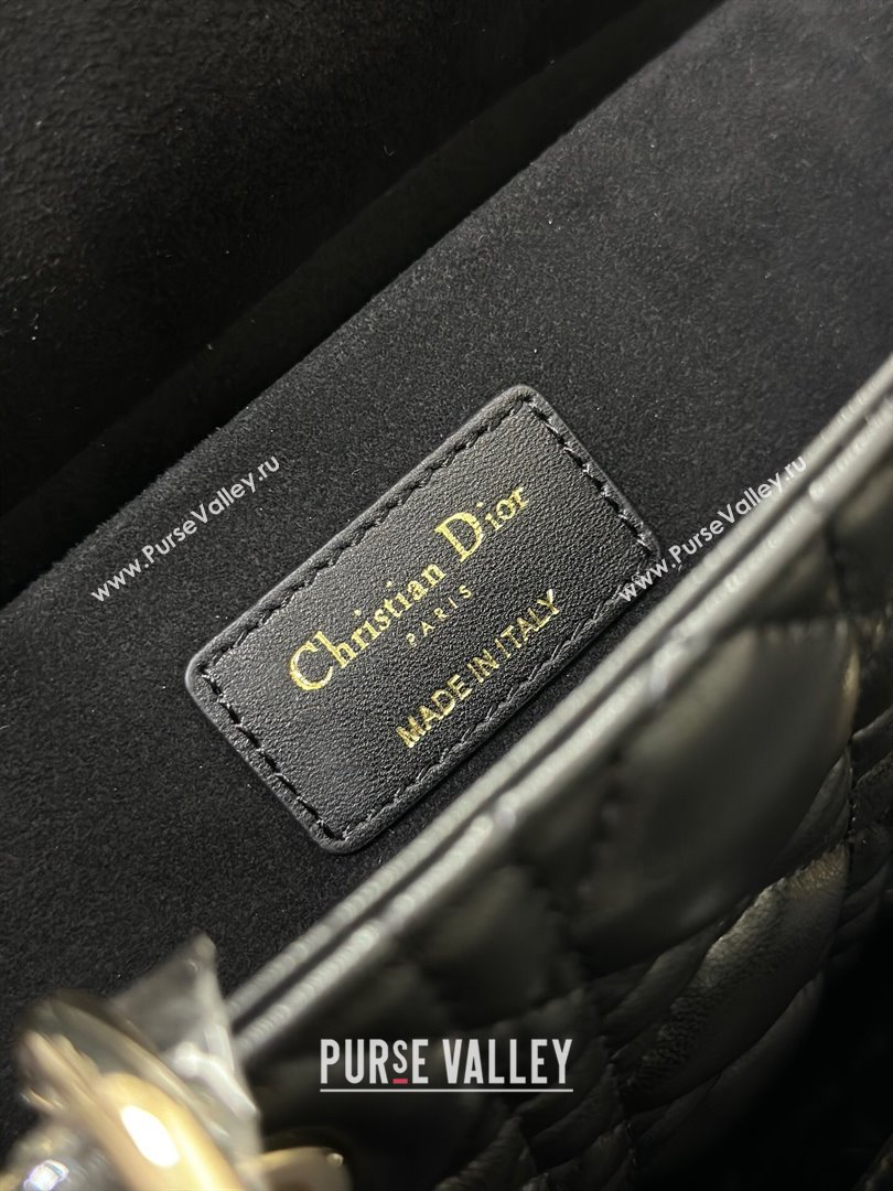 Dior Lady D-Joy Small Bag in Cannage Lambskin Black/Gold 2025 M9250 (XXG-250806072)