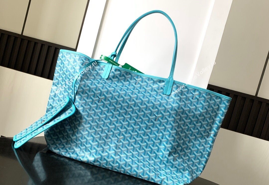 Goyard Saint Louis GM Tote Bag Turquoise Blue 2024 020146L (ZHANG-240920105)