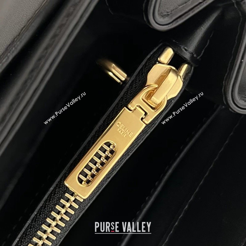 Celine Small 16 Bag in Calfskin with Two Strap 188003 Black 2024(Top) (SWW-24060602)