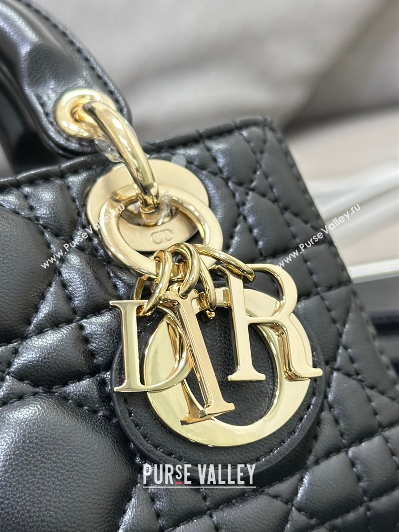 Dior Lady D-Joy Micro Bag in Cannage Lambskin Black/Gold 2025 M9250 (XXG-250806082)